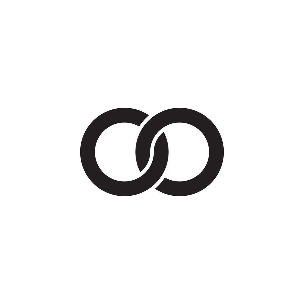 brev oo monogram logotyp design vektor