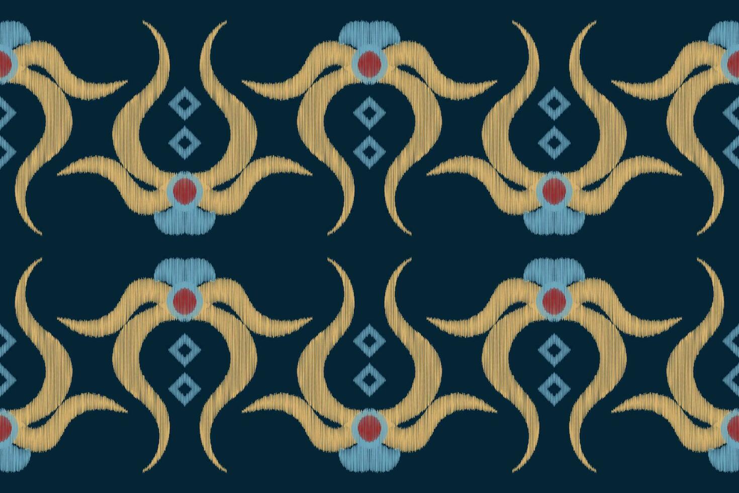 etnisk ikat tyg mönster geometrisk stil.afrikansk ikat broderi etnisk orientalisk mönster Marin blå bakgrund. abstrakt, vektor, illustration.för textur, kläder, scarf, dekoration, matta, siden. vektor