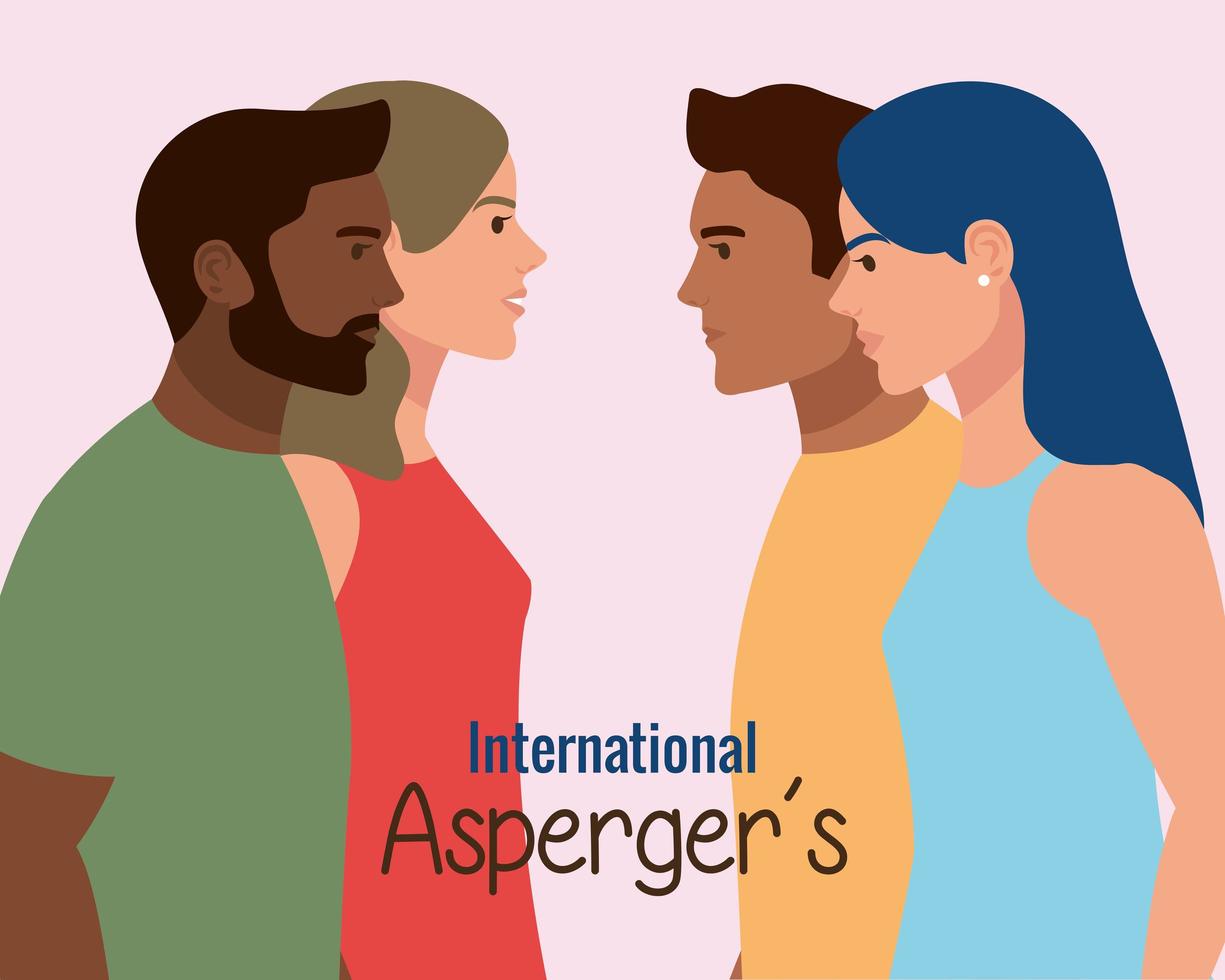Asperger zwischen verschiedenen Rassen vektor