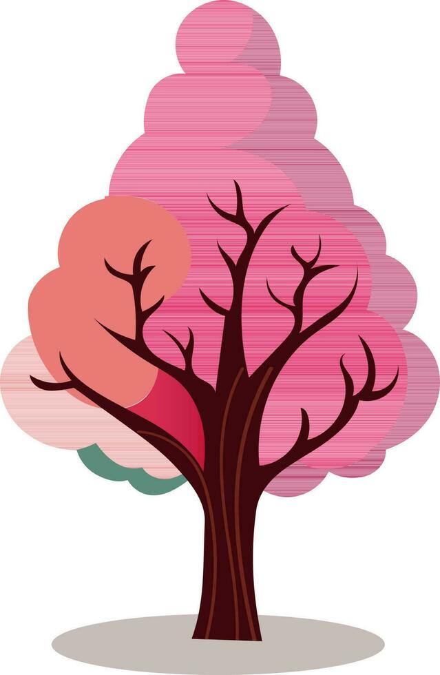 illustration av träd ikon i rosa Färg. vektor