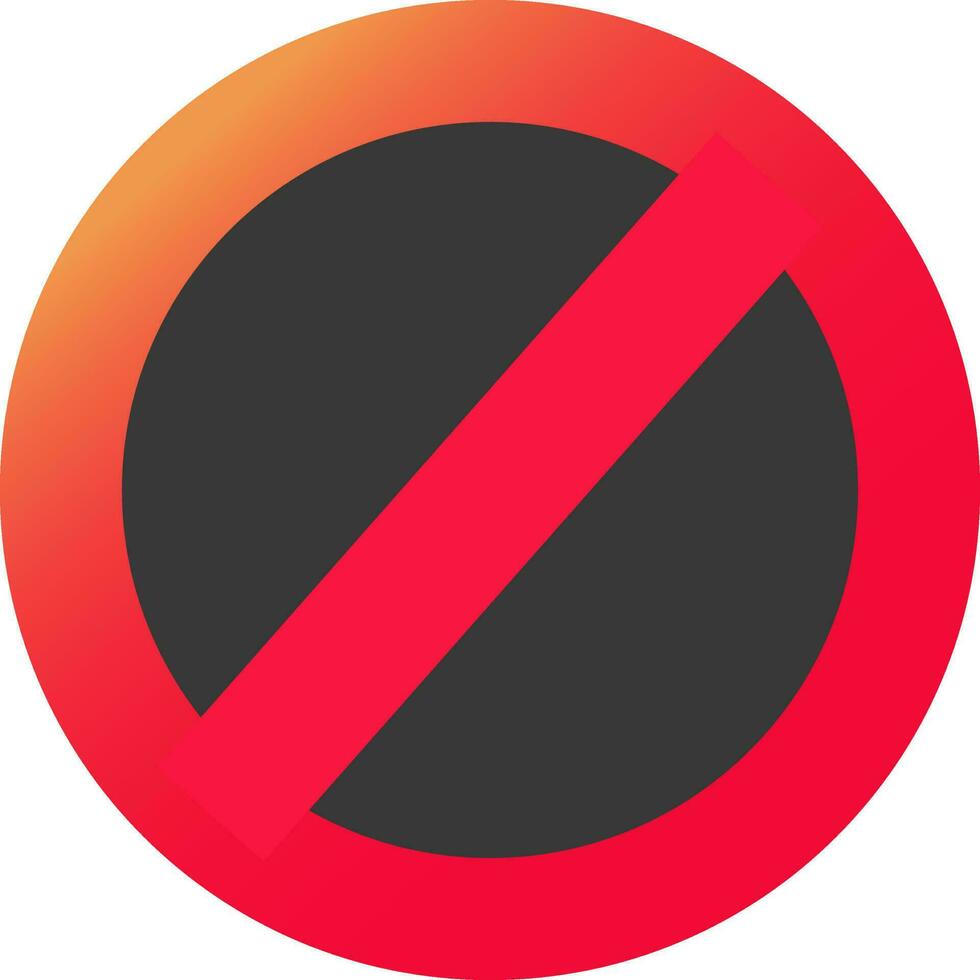 isolerat förbjuden ikon i röd och svart Färg. vektor