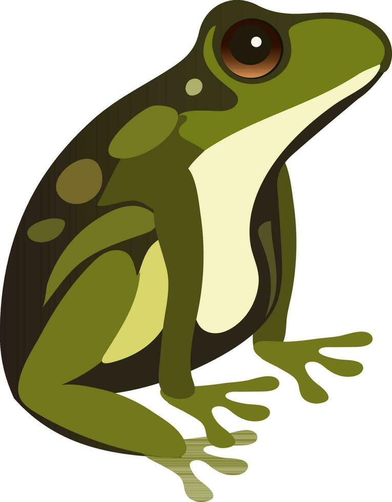 isoliert Grün Frosch Symbol im eben Stil. vektor