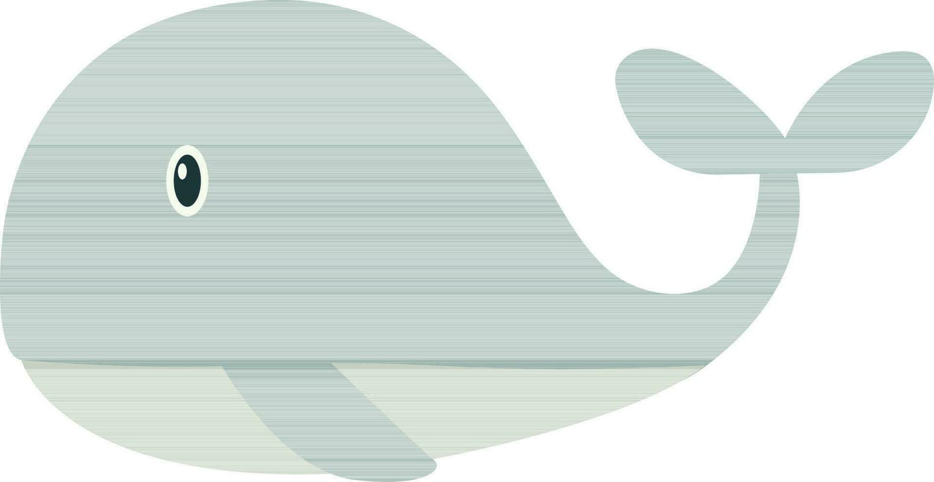 platt stil val fisk ikon i grå Färg. vektor