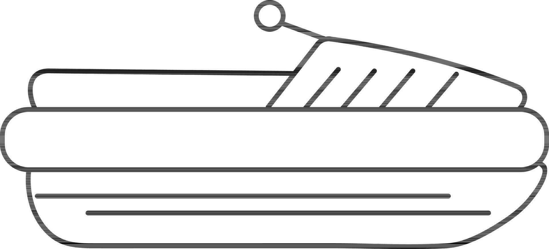 linje konst illustration av jet åka skidor symbol. vektor