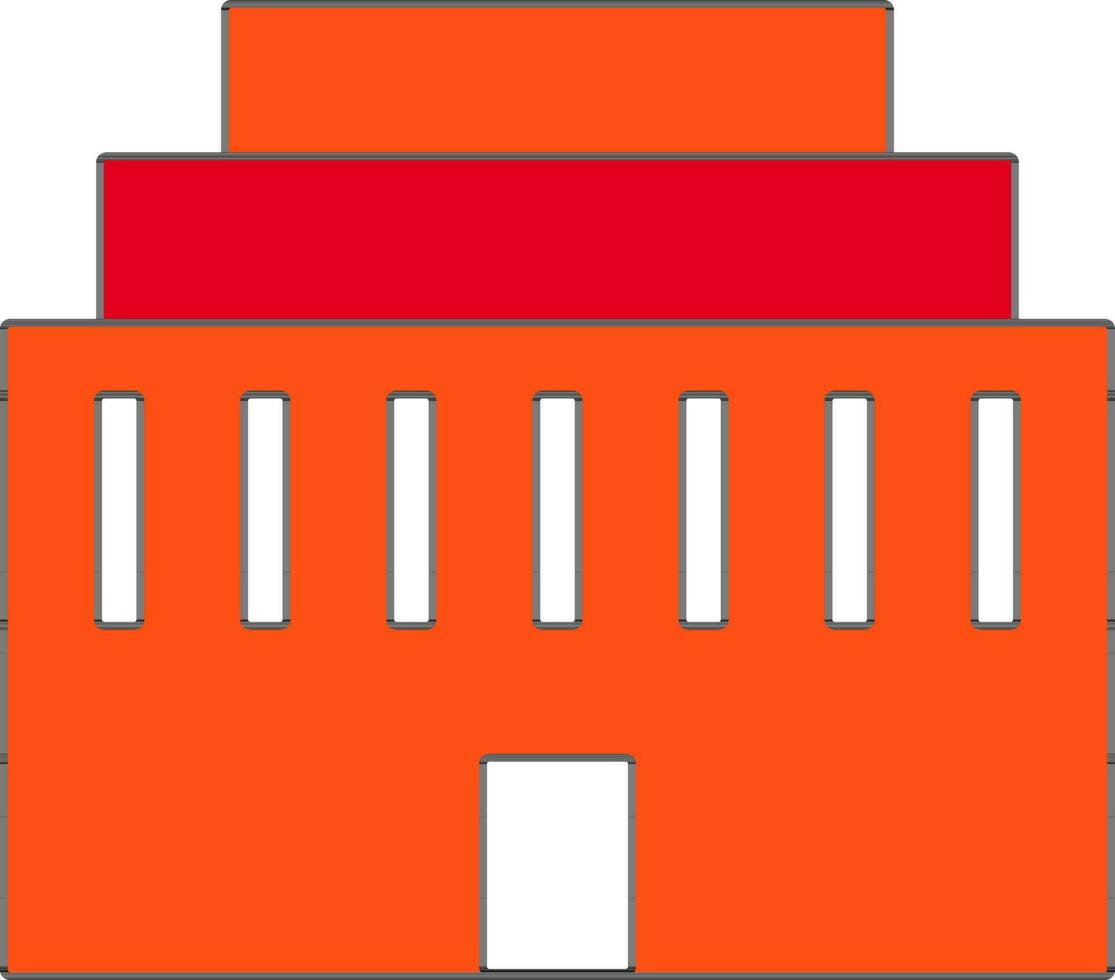 Gebäude im Orange und rot Farbe. vektor
