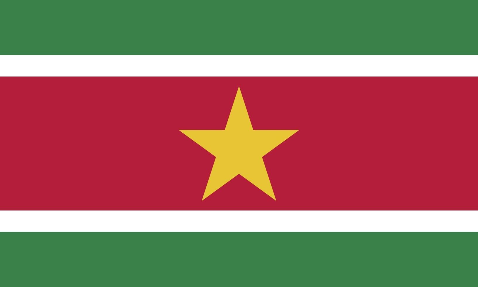 Vektor-Illustration der Suriname-Flagge vektor
