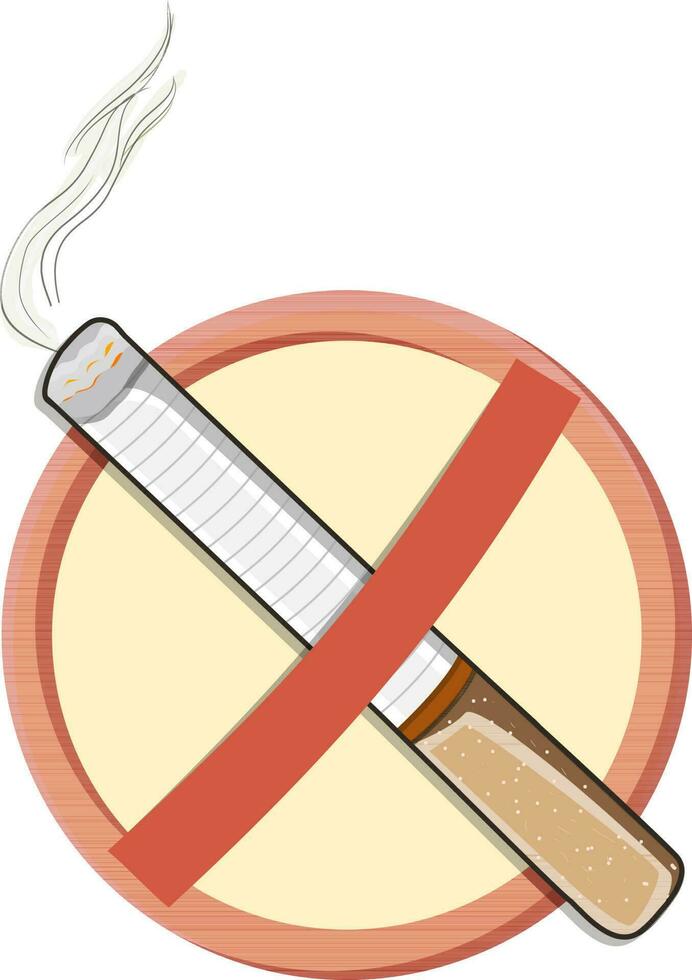 Nein Rauchen Zeichen oder Symbol. vektor
