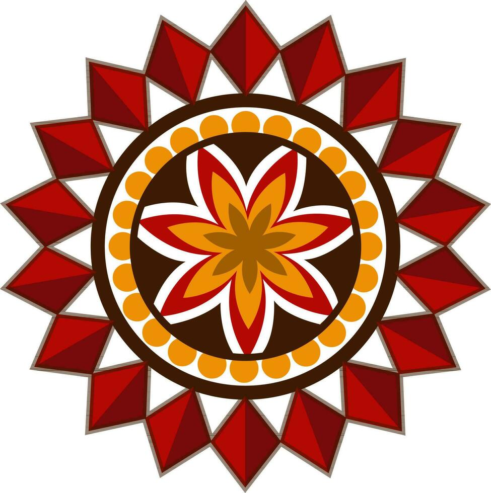 skön blommig design mandala. vektor