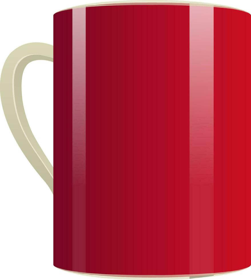 skinande glansig röd kaffe mugg. vektor