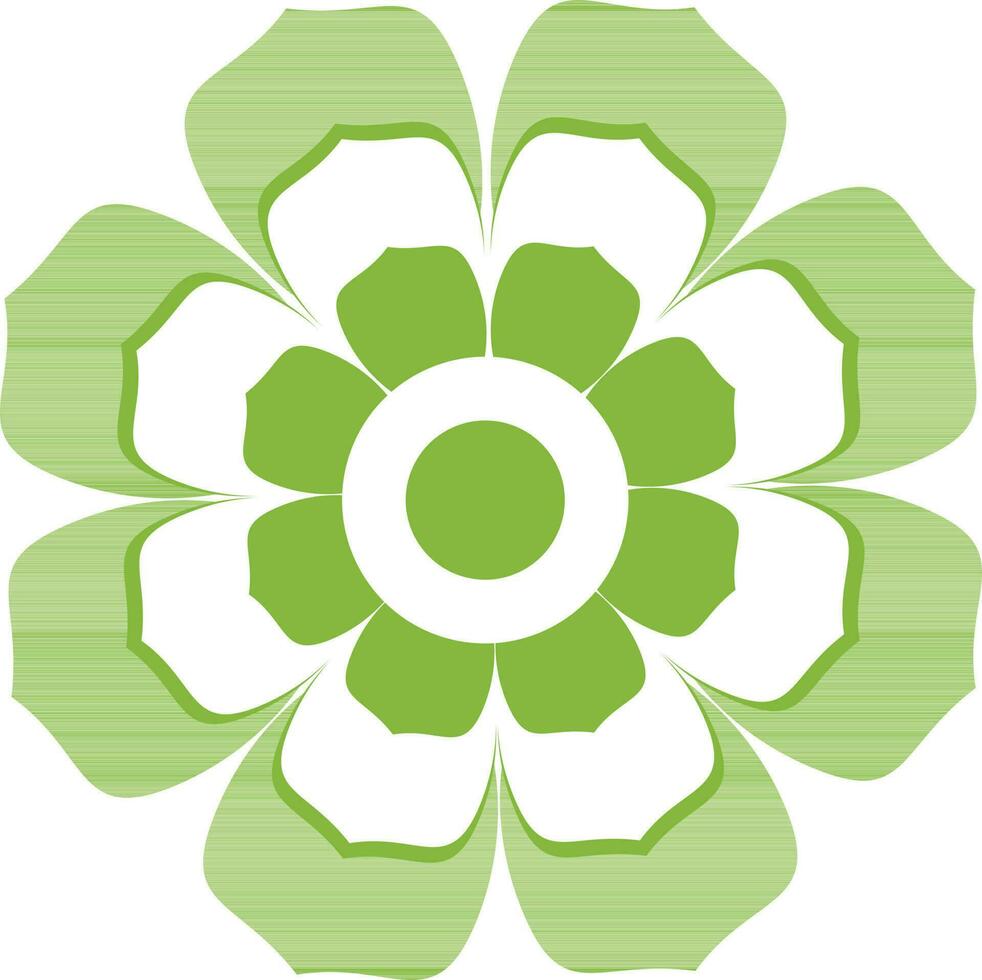 skön grön blomma design i platt stil. vektor