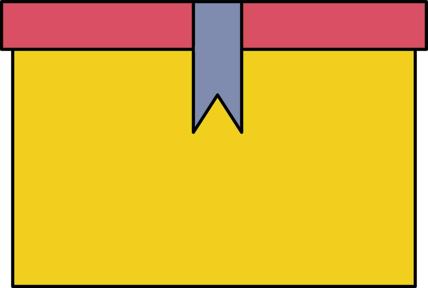 Karte Box im Gelb und rot Farbe. vektor