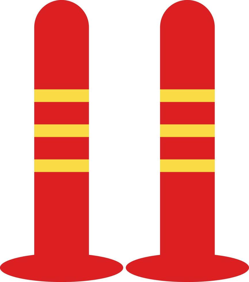 rot und Gelb Farbe Symbol von der Verkehr Pole. vektor