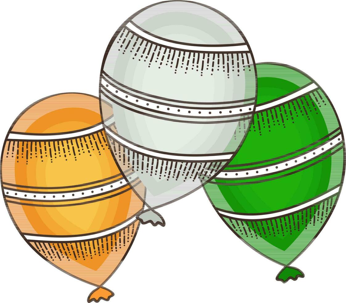 illustration av flygande ballonger. vektor