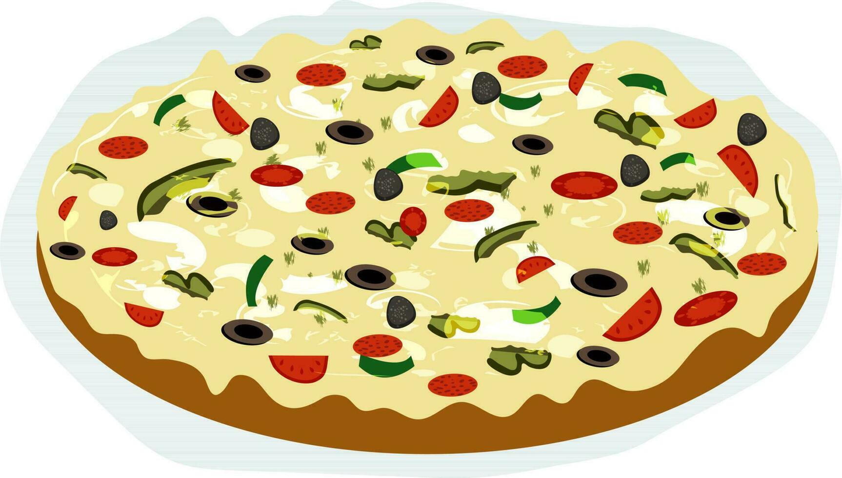 illustration av pizza. vektor
