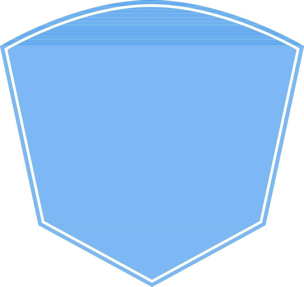 Blau Abzeichen Design im eben Stil. vektor