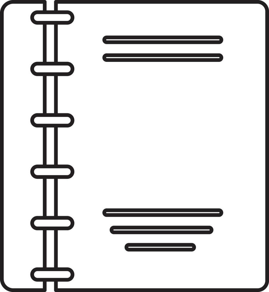 illustration av vektor bok ikon i platt stil.