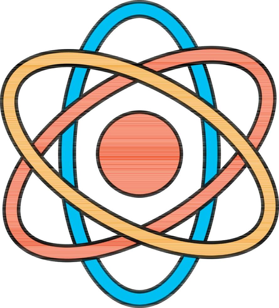 Illustration von Atom Symbol. vektor