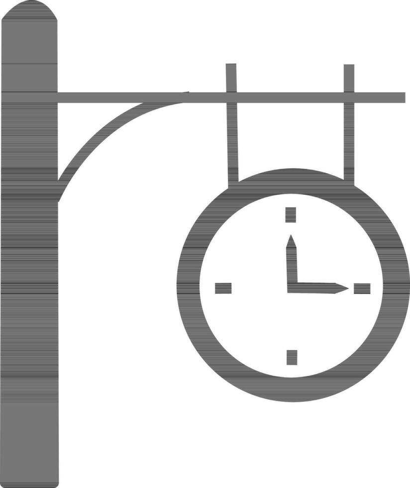 tåg station klocka. tecken eller symbol. vektor