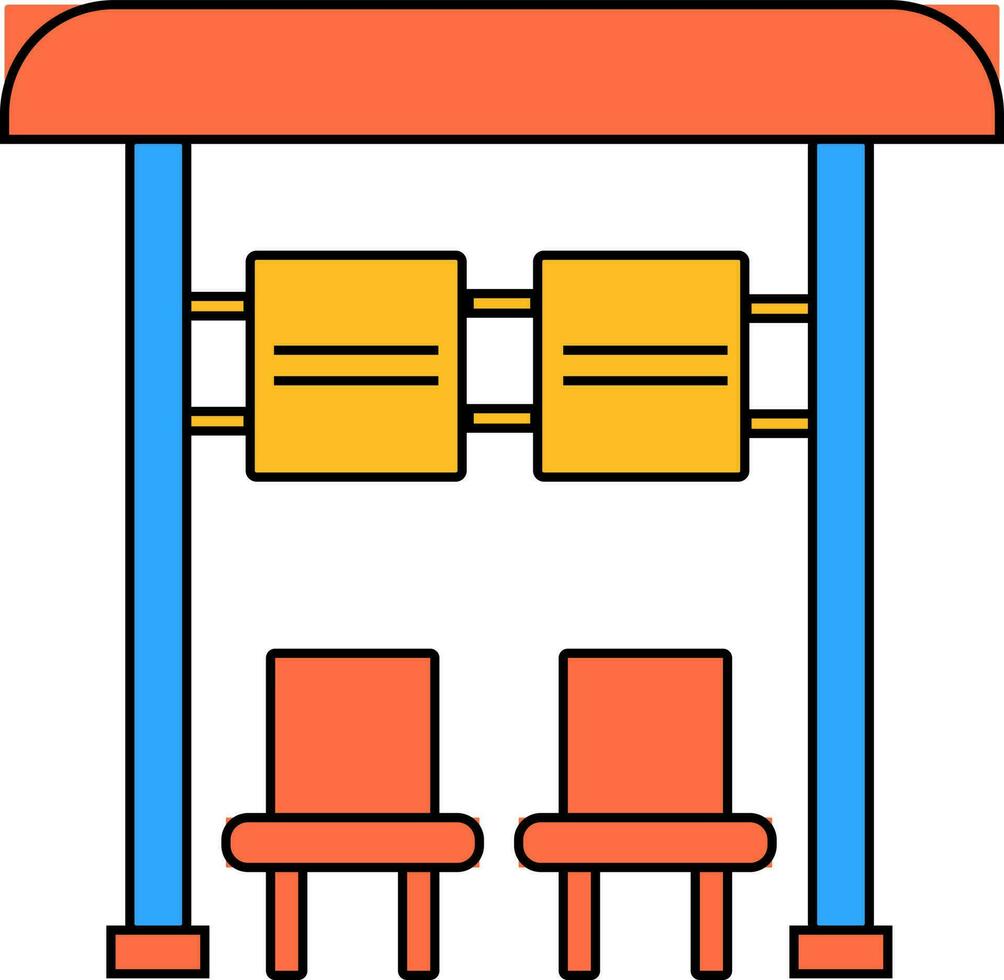 Passagier Sitz beim Bus Bahnhof. vektor