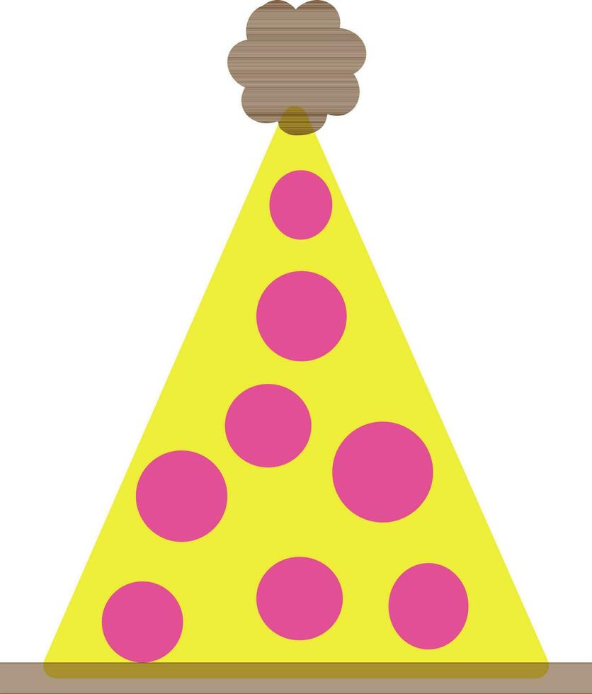 fest hatt i gul och rosa Färg. vektor