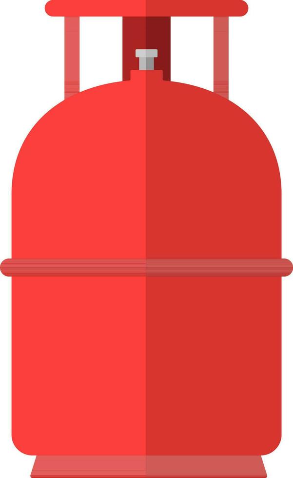 isolerat gas cylinder ikon i platt stil. vektor