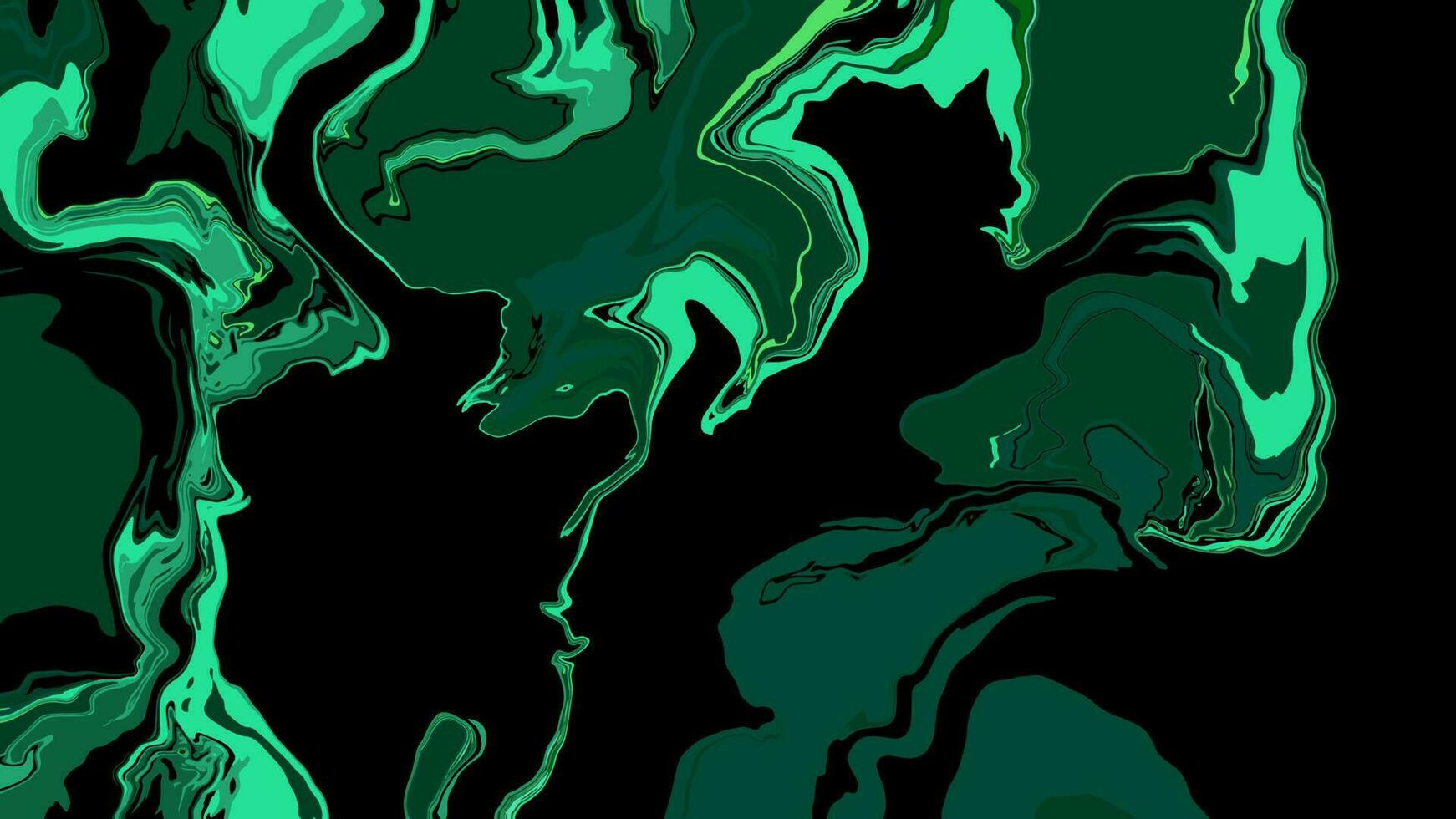 bakgrund med marmor textur. abstrakt målning blanda fläckar. grön och svart flytande måla den där flöden. vektor