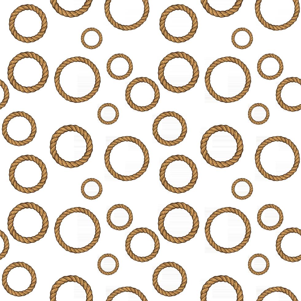 Seil Kreismuster nahtloses Muster mit Kreisen für Design vektor