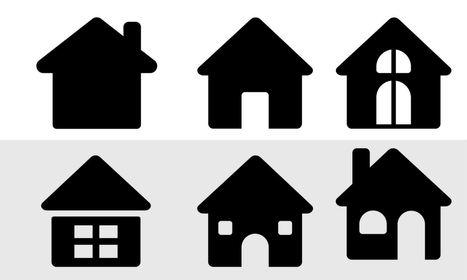 hus logotyp uppsättning vektor design illustration