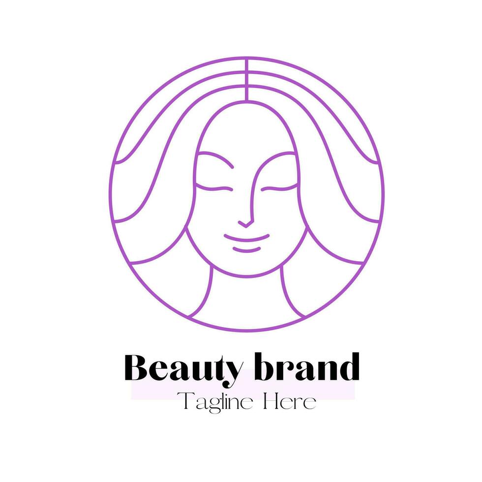 skönhet logotyp minimalistisk design illustration, varumärke identitet emblem vektor
