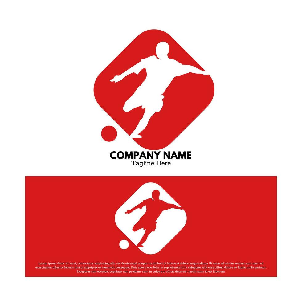 fotboll logotyp vektor design, sporter logotyper begrepp