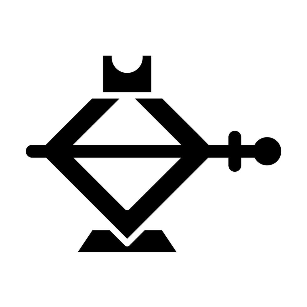 Schraube Jack Glyphe Symbol Design vektor