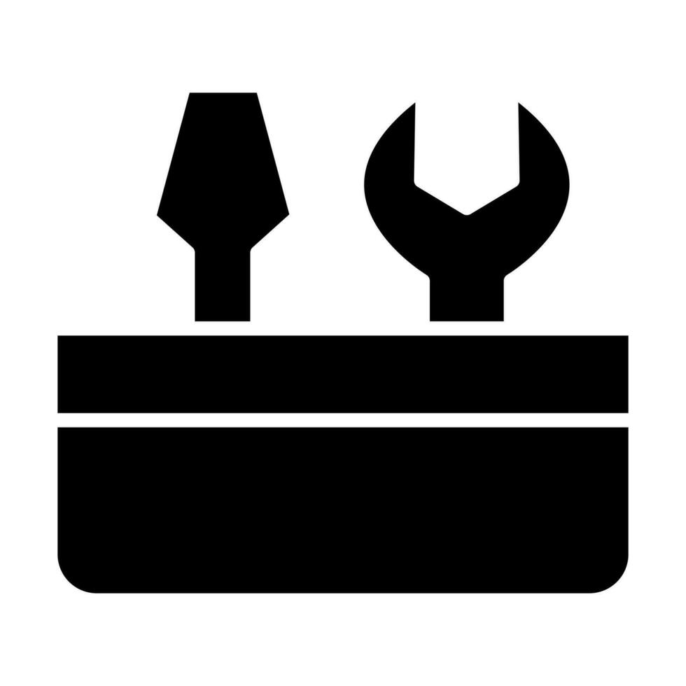 Werkzeugkasten Glyphe Symbol Design vektor