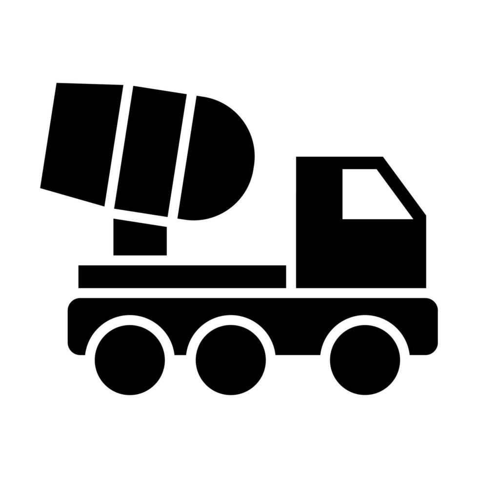 Beton Rührgerät LKW Glyphe Symbol Design vektor