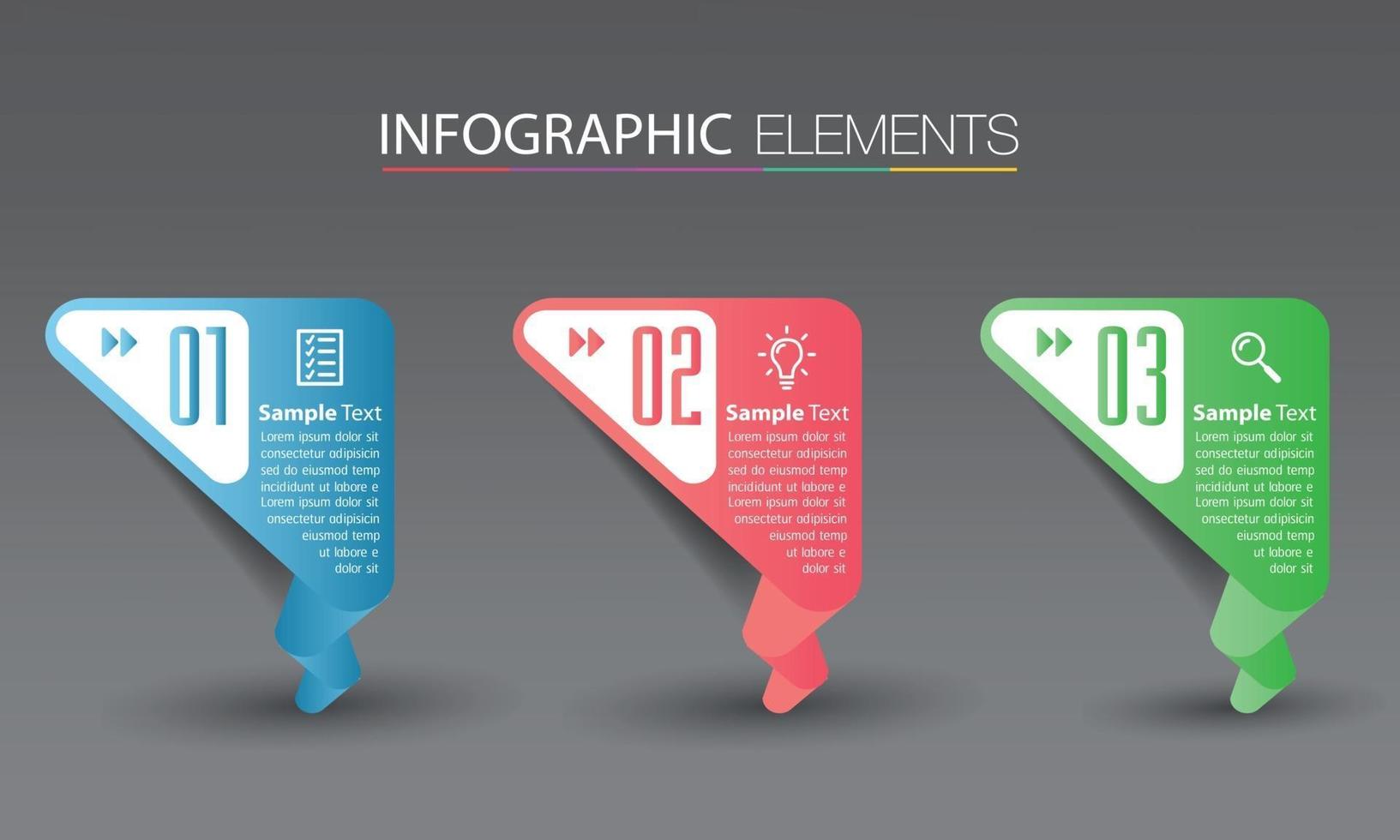 modern textruta mall banner infographics vektor