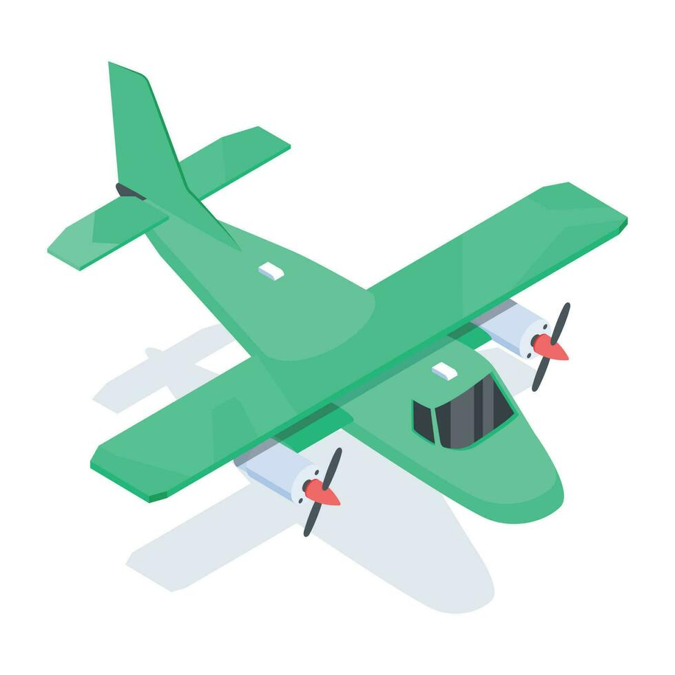 modern isometrisk ikon av flygplan vektor