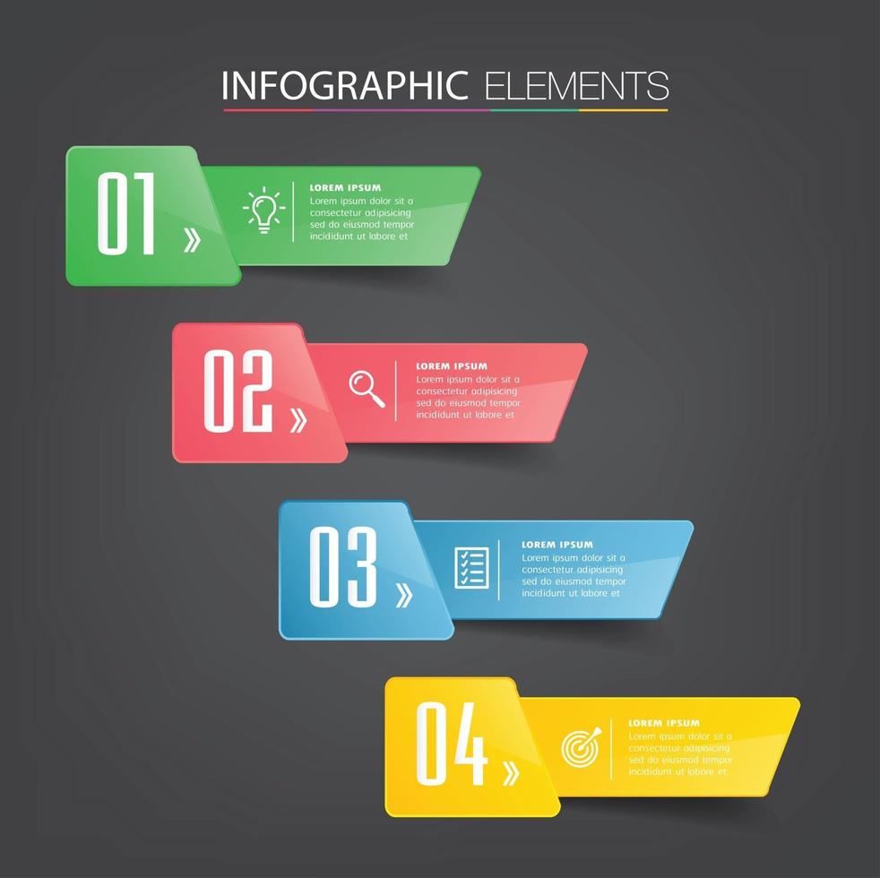 moderne Textfeldvorlage Banner Infografiken vektor