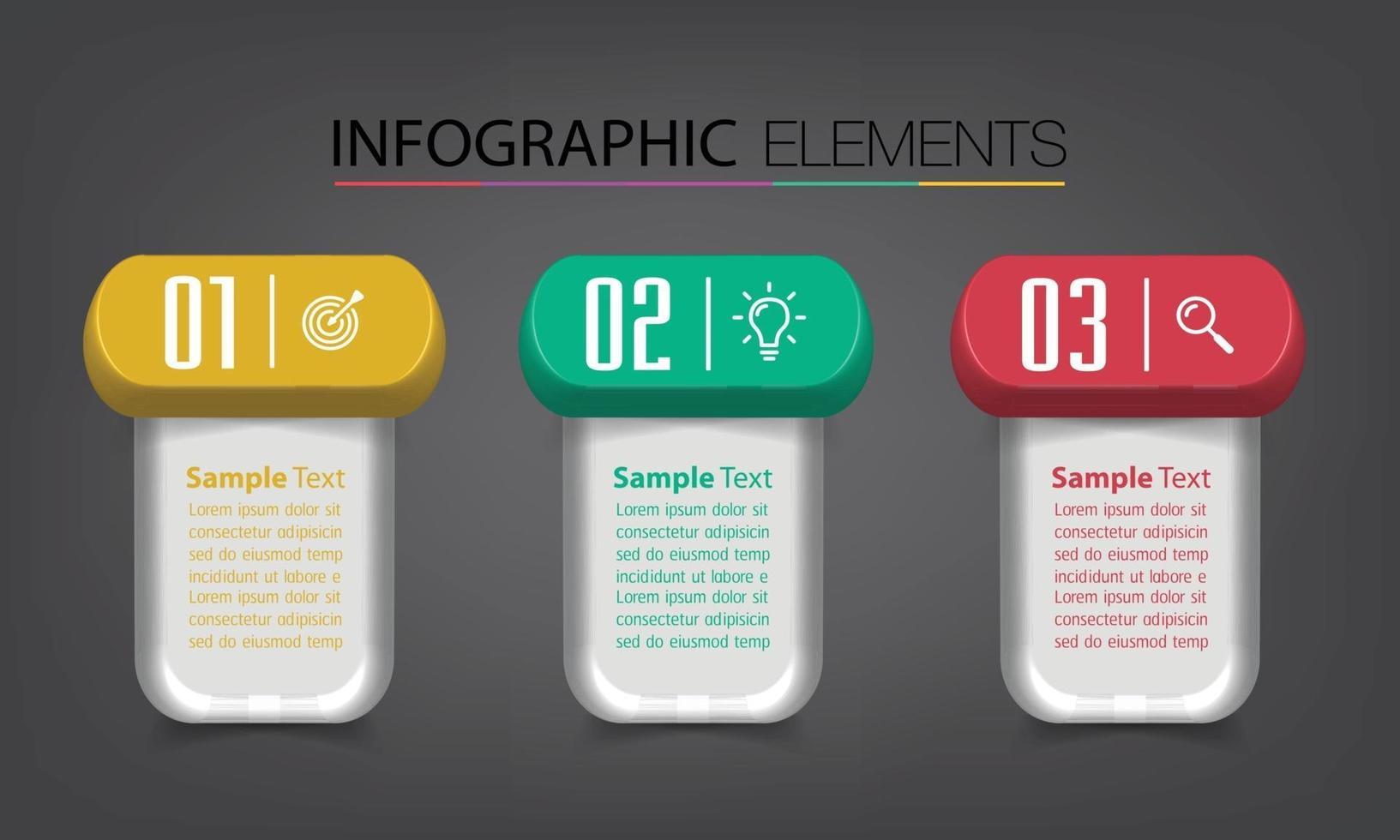 moderne Textfeldvorlage Banner Infografiken vektor