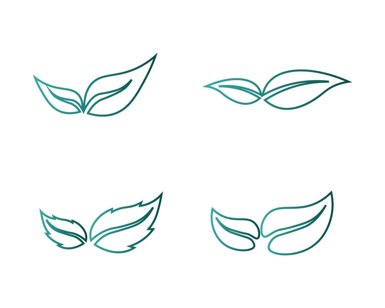 Baumblatt-Vektor-Logo-Design Naturgrün der Natur Kräuter- und Gesundheitsikone frisch vektor