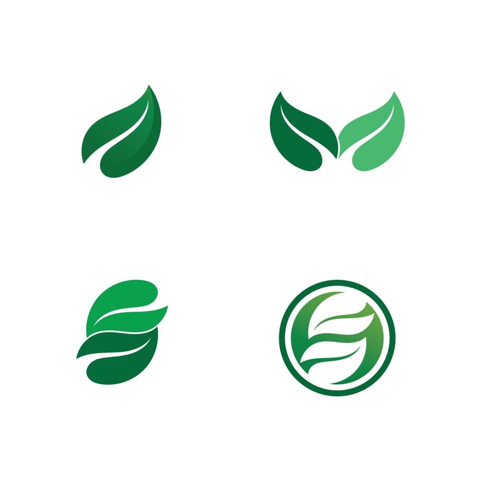 trädblad vektor logo design grön av naturen gå grön växt logo design för företag