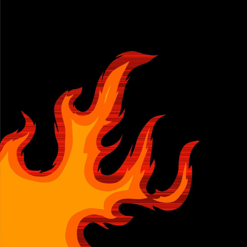 Feuer und Flammen, Feuer Illustration zum würzig Essen Verpackung Design, Flamme Hintergrund, Illustration von ein Verbrennung Feuer vektor