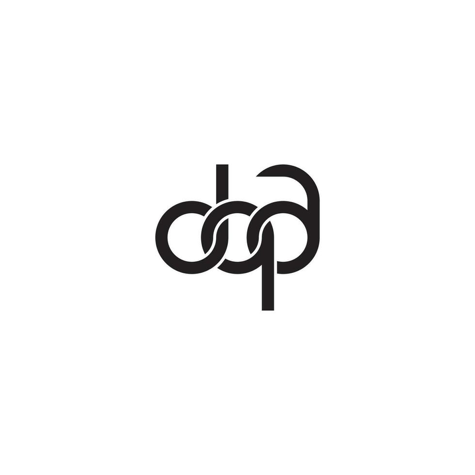 brev dqa monogram logotyp design vektor