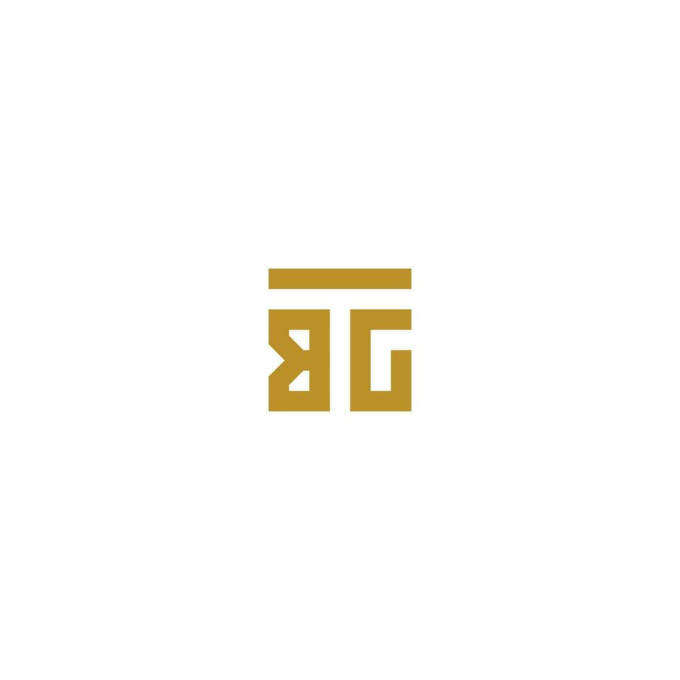 brev tbg bgt fyrkant logotyp minimal enkel modern vektor