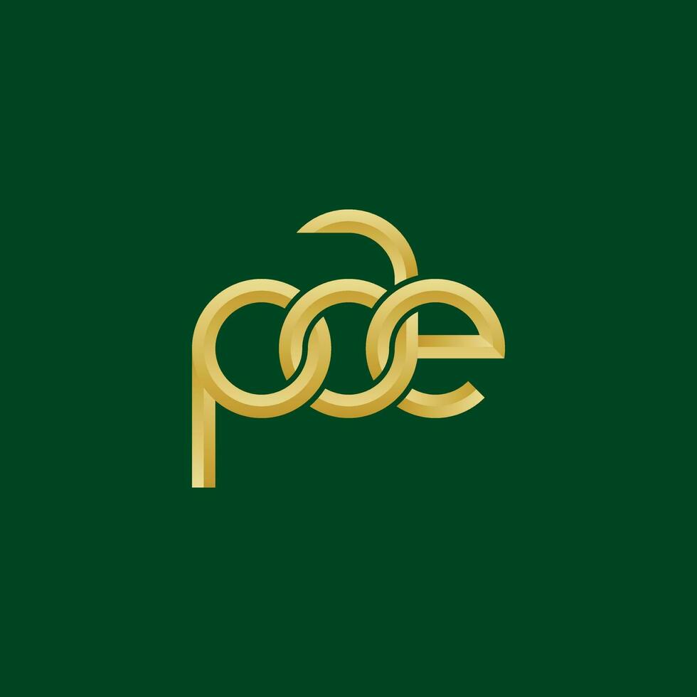 brev pae monogram logotyp design vektor