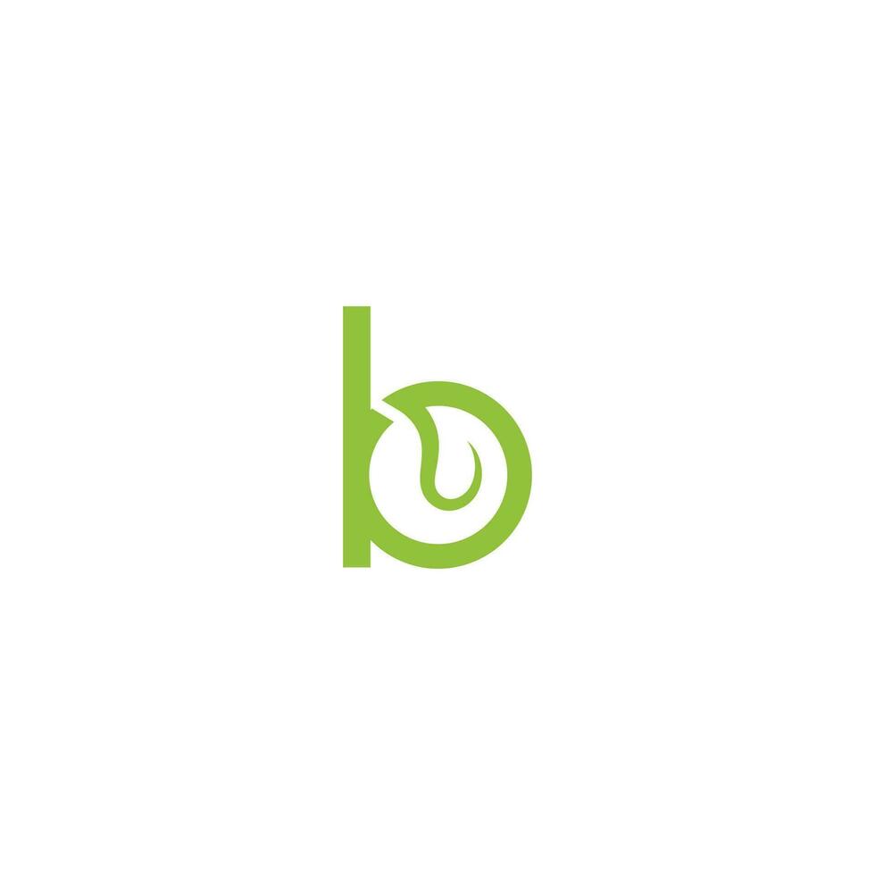 buchstabe b blatt logo design vektor