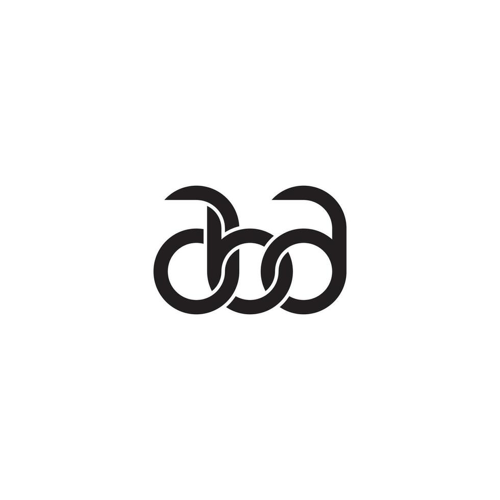 brev aba monogram logotyp design vektor