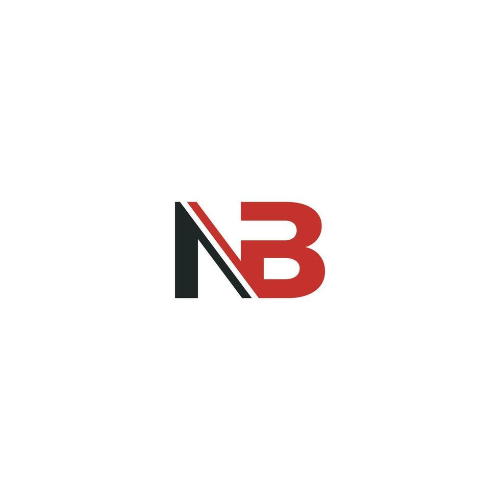 Fett gedruckt Briefe nb Monogramm Logo Design Vektor