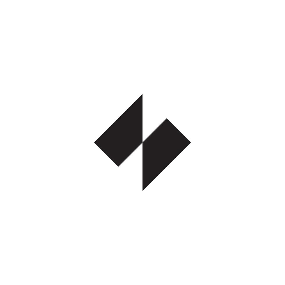 Brief zn nz Logo Monogramm minimal einfach modern vektor