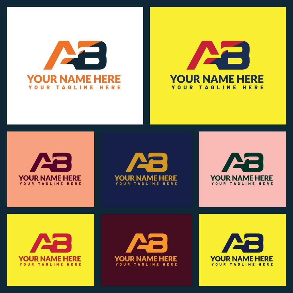 ab Brief Logo oder ab Text Logo und ab Wort Logo Design. vektor