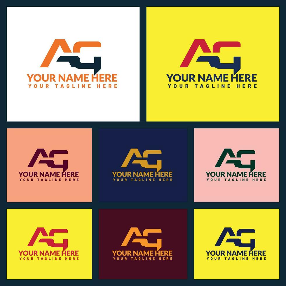 ag Brief Logo oder ag Text Logo und ag Wort Logo Design. vektor