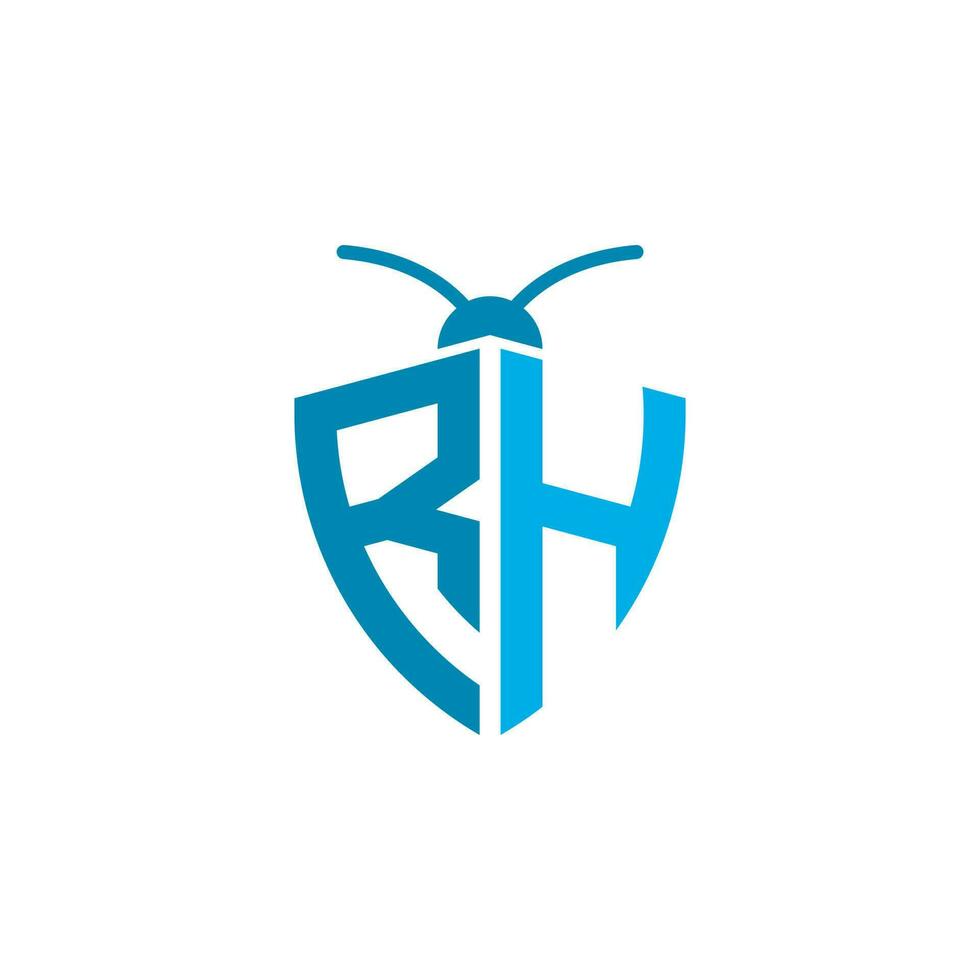 Briefe rh Pest Steuerung Logo vektor